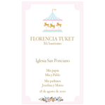 Estampita Carousel rosa 12u